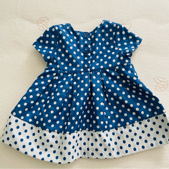 Baby GAP Polka Dot Dress & Diaper Cover 12-18 Mo. - Picture 2 of 7